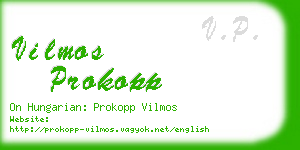vilmos prokopp business card